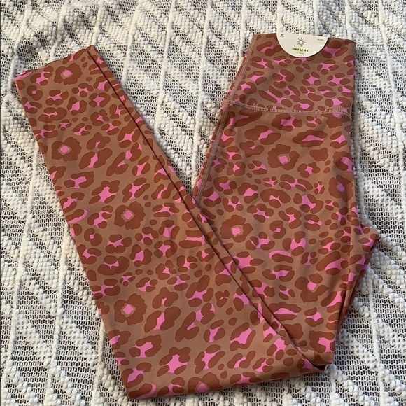 Aerie Cheetah Print Pink Leggings Nwt 